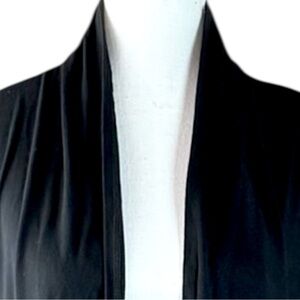 Premise Studio Open Front Cardigan Drape Lightweight Short Sleeve Black Sz‎ L